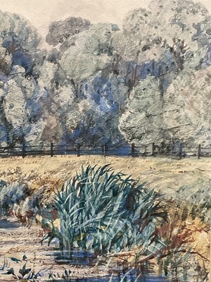 Lot 1156 - John Joseph Cotman (1814-1878) watercolour - ‘On the Back River, Norwich’ signed, dated 1868, 37cm x 65cm, in glazed gilt frame