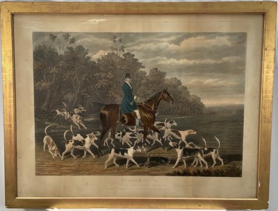 Lot 978 - After Loder, 19th century coloured aquatint - William Long, Huntsman to his Grace the Duke of Beaufort, published 1857, 58cm x 77cm, in glazed frame