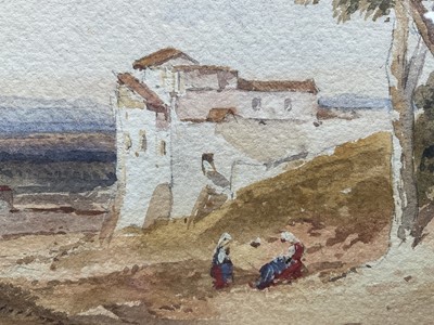 Lot 127 - William Leighton Leitch (1804-1883) watercolour - Desert Landscape, signed and indistinctly inscribed, 15cm x 24cm, in glazed gilt frame