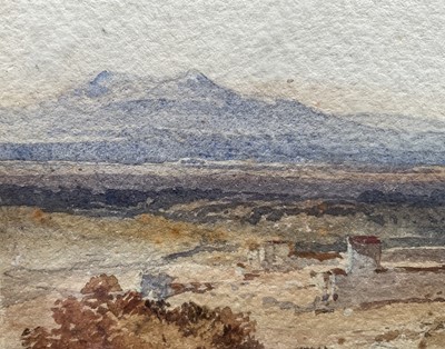 Lot 127 - William Leighton Leitch (1804-1883) watercolour - Desert Landscape, signed and indistinctly inscribed, 15cm x 24cm, in glazed gilt frame