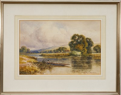 Lot 1191 - Harry Pennell (1879-1934) watercolour - The Thames below Bray, signed, 30cm x 44cm, in glazed gilt frame