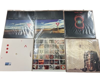 Lot 2211 - Selection of approx 30 LP's including Pearl Jam, Sonic Youth, The Kills and Bob Mould. All vinyl appears unplayed. Storge box not included.