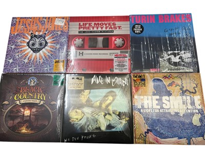 Lot 2215 - Selection of approx 30 LP records including Mercury Rev, Bloc Party, Beth Gibbons, Thunder, Mansun, Underworld, Tricky, Super Furry Animals and Zero 7. All vinyl appears unplayed. Stora...