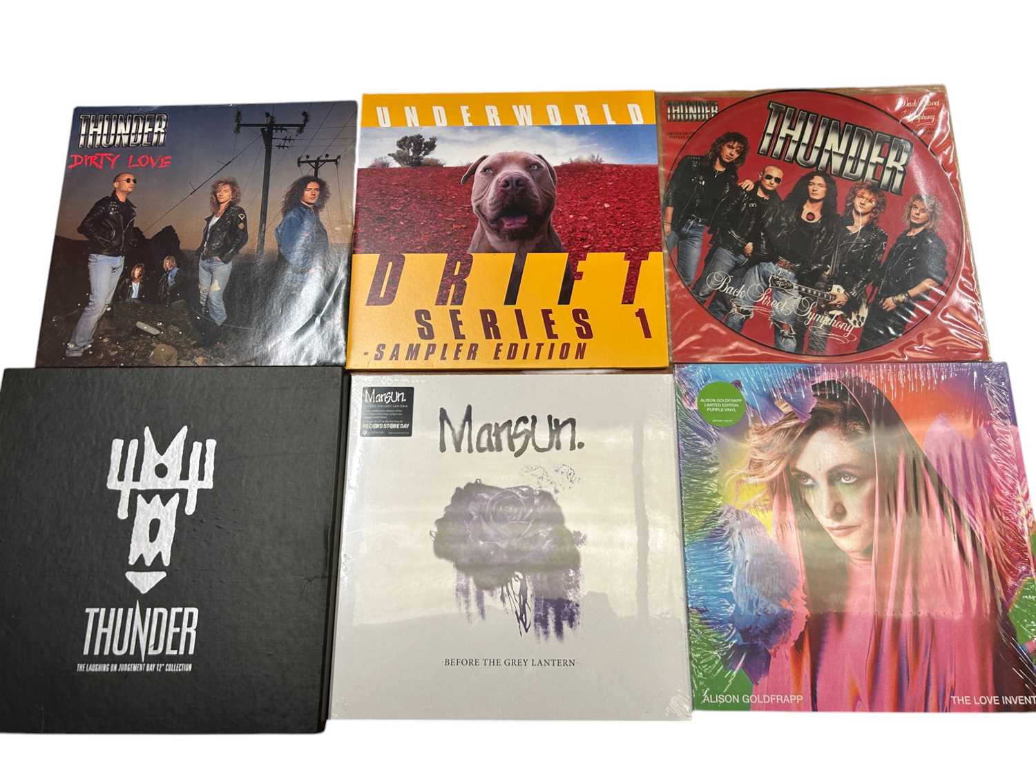 Lot 2215 - Selection of approx 30 LP records including Mercury Rev, Bloc Party, Beth Gibbons, Thunder, Mansun, Underworld, Tricky, Super Furry Animals and Zero 7. All vinyl appears unplayed. Stora...