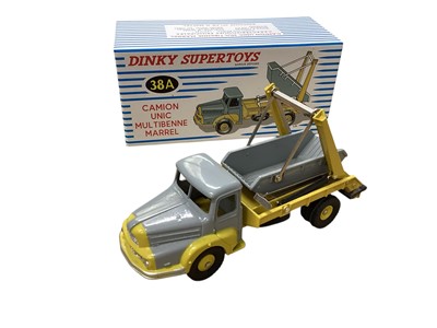 Lot 1591 - Atlas Editions Dinky Supertoys French Versions including Tracteur Willemstad et Semi-Remorque Bachee No.36B & Camino Unic Multibenne Marrel No.38A & Dinky Toys Fourgon Incendie Premier S...