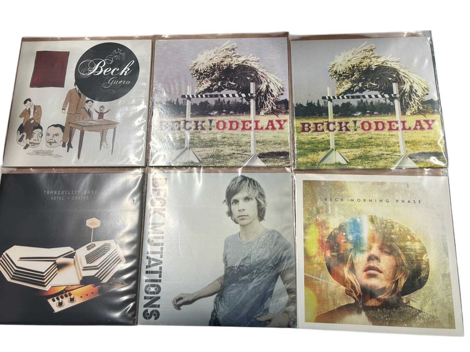 Lot 2221 - Selection of approx 30 LP’s including Depeche Mode, Placebo, Pixies, Franz Ferdinand, Thunder, Red Hot Chilli Peppers, The Black Keys and Beck. Vinyl appears to be unplayed. Storage bo...