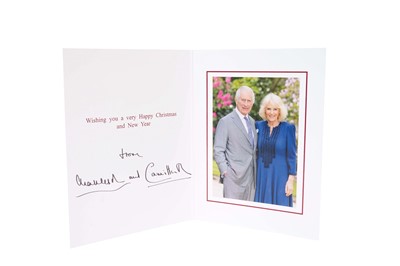 Lot 98 - T.M. King Charles III & Queen Camilla 2024 signed Christmas card