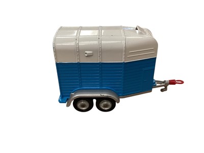 Lot 1570 - Corgi Toys Kennel Service Wagon (based on the Chevrolet Impala) with four dogs (two poodles - sitting mongrel missing), two boxes No.486, plus Rice's Beaufort Double Horse Box (no horses), boxed...