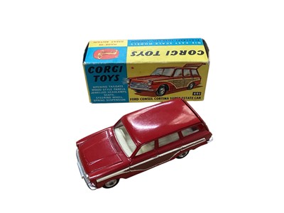 Lot 1571 - Corgi Toys Mercedes Benz 600 Pullman No.247, 220 SE No.230 & 220 SE Coupe No.253, plus Jaguar Mark X No.238 (x3), Ford Consul Cortina Superkings Estate Car No.491, RAC Rescue Land-Rover No.4...