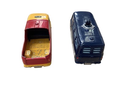 Lot 1567 - Corgi Toys Commer Police Van No.464 & Pick-Up Truck No.465, Ford Thames Airborne Caravan No.420 (x2), Volkswagen Breakdown Truck No,490, ERF Model 44G Platform Lorry No.457 & Model 64G E...