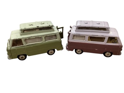 Lot 1567 - Corgi Toys Commer Police Van No.464 & Pick-Up Truck No.465, Ford Thames Airborne Caravan No.420 (x2), Volkswagen Breakdown Truck No,490, ERF Model 44G Platform Lorry No.457 & Model 64G E...