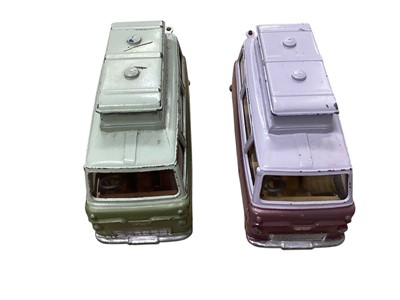 Lot 1567 - Corgi Toys Commer Police Van No.464 & Pick-Up Truck No.465, Ford Thames Airborne Caravan No.420 (x2), Volkswagen Breakdown Truck No,490, ERF Model 44G Platform Lorry No.457 & Model 64G E...