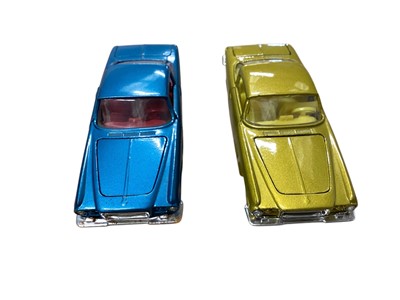 Lot 1569 - Corgi Toys Ghia L.6.4 No.241 (x2), Le Dandy Coupe No.259, Lancia Fulvia Sport Zagato No.332, Rover 2000 No.252, Fiat 2100 No.232, Volkswagen 1500 Karman Gaia No.239, Austin A40 Saloon No.216, Au...