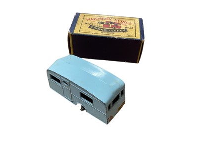 Lot 1602 - Matchbox 1-75 Series (A Moko Lesney) Ambulance No.14, Berkeley Cavalier Caravan No.23 (x2), Bedford Dunlop Van No.25, Bedford Milk Float No.29, Volkswagen Matchbox International Express No.34 &am...