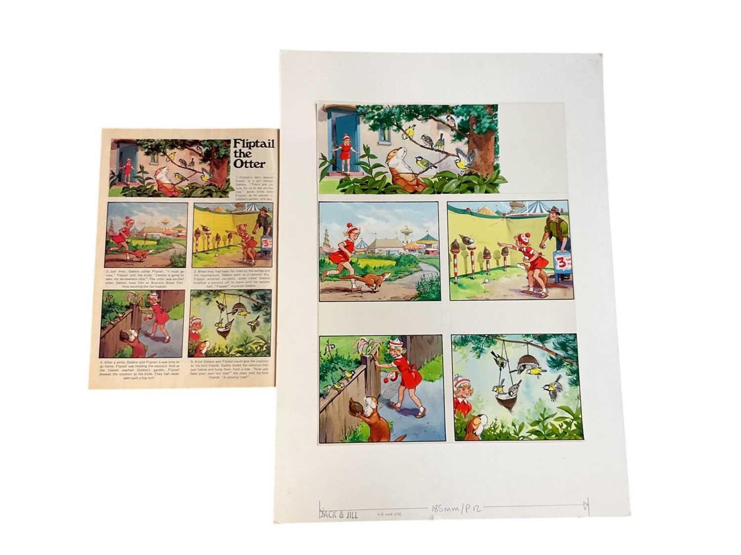 Lot 1187 - Small collection of original comic artwork