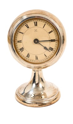 Lot 612 - 1920s silver cased mantel clock with German movement