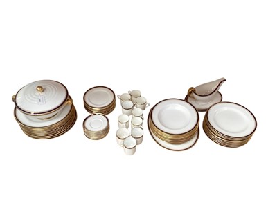 Lot 962 - Spode tea and dinner service with blue and gilt rim - 67 pieces