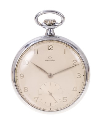 Lot 777 - 1960s Omega stainless steel pocket watch