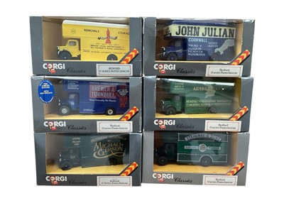 Lot 1615 - Corgi Classics Bedford O Series Pantechnicon or Vans, boxed (11)