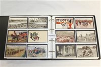 Lot 2467 - PostCarsds in album - military Carsds -...