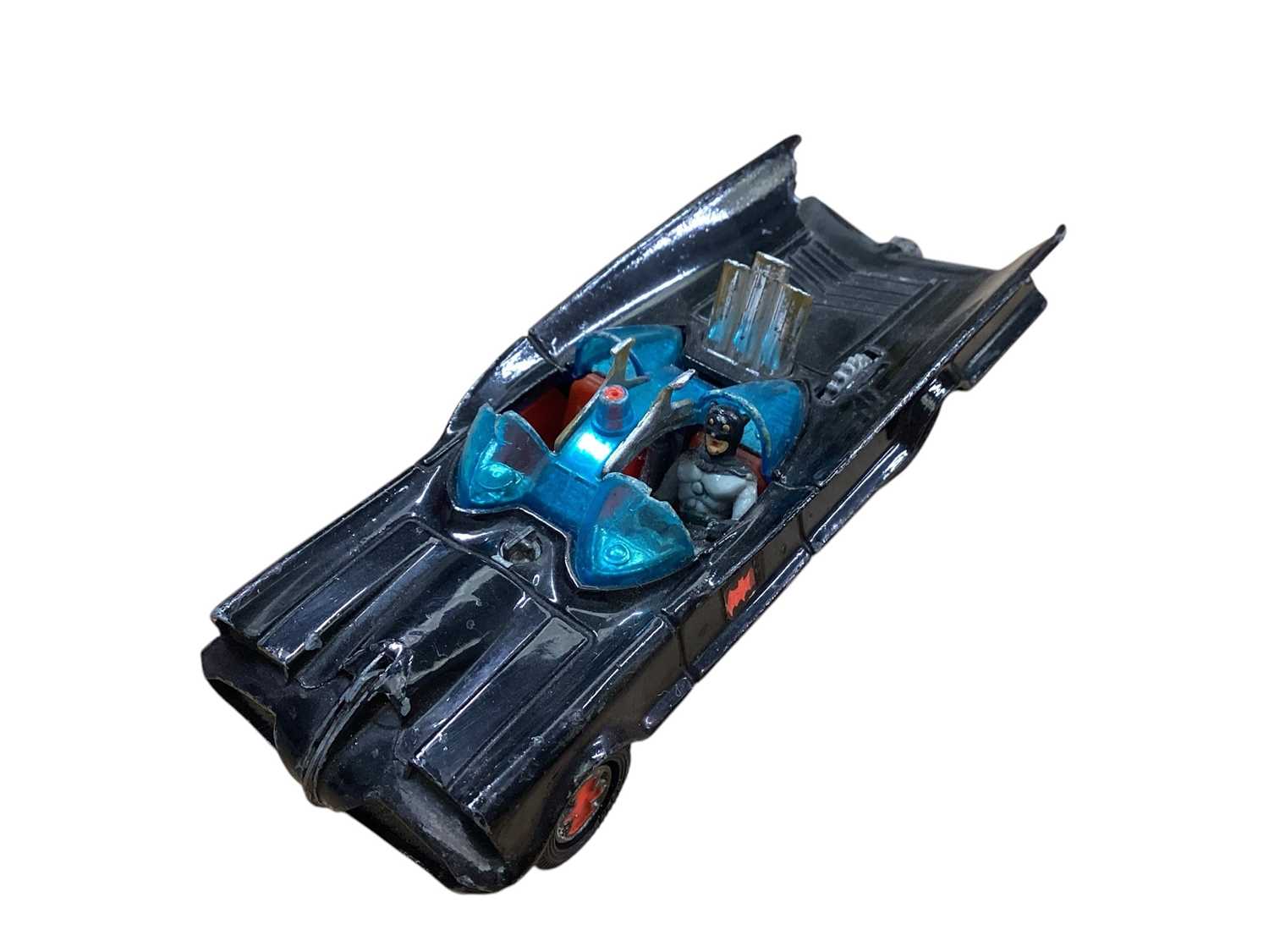 Lot 1649 - Corgi Toys Batmobile (Robin missing) & Batboat, both in reproduction boxes (2)