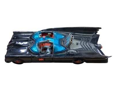 Lot 1649 - Corgi Toys Batmobile (Robin missing) & Batboat, both in reproduction boxes (2)