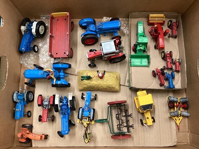 Lot 1660 - Crescent Toys Tractors & Trailer, Matchbox tractors & others (qty)