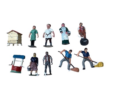 Lot 1662 - Selection of diecast Road Signs, Letterboxes etc., Figures & Racing Horses (qty)