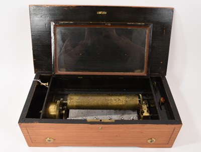 Lot 1018 - 19th century Swiss music box