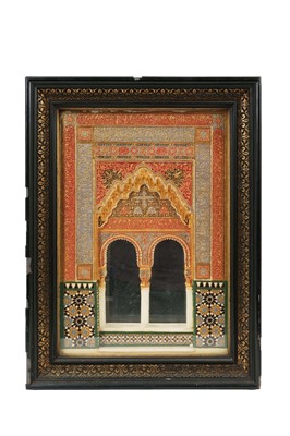 Lot 1103 - Late 19th century Alhambra painted plaster plaque