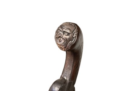 Lot 708 - Georgian cannon barrel flintlock pistol by Lord, Dublin