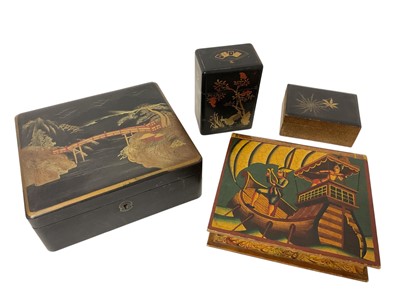 Lot 1041 - Collection of lacquer boxes