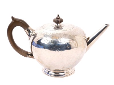Lot 512 - Silver bullet tea pot with wooden handle