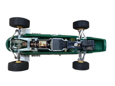 Lot 1869 - Vintage Scalextric Racing Cars, Track including Lap counter & Hump Back Bridge, Accessories & Related Ephemera (qty)