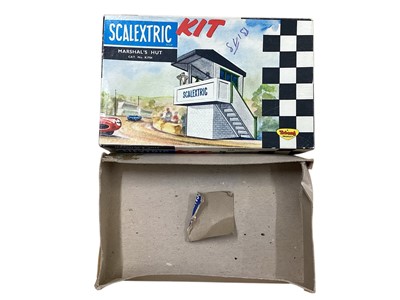 Lot 1869 - Vintage Scalextric Racing Cars, Track including Lap counter & Hump Back Bridge, Accessories & Related Ephemera (qty)