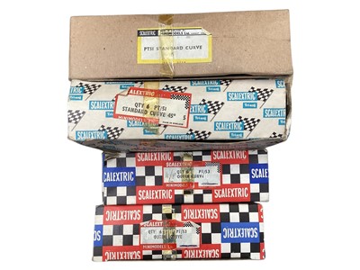 Lot 1869 - Vintage Scalextric Racing Cars, Track including Lap counter & Hump Back Bridge, Accessories & Related Ephemera (qty)