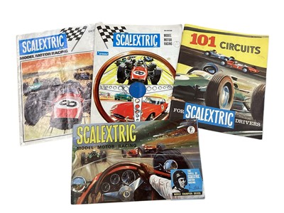 Lot 1869 - Vintage Scalextric Racing Cars, Track including Lap counter & Hump Back Bridge, Accessories & Related Ephemera (qty)
