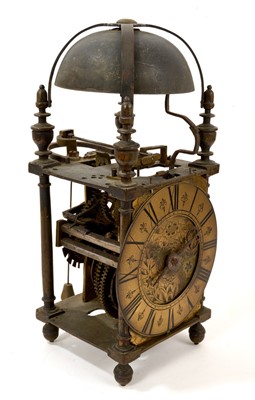 Lot 615 - 17th century and later lantern clock with verge eascapement