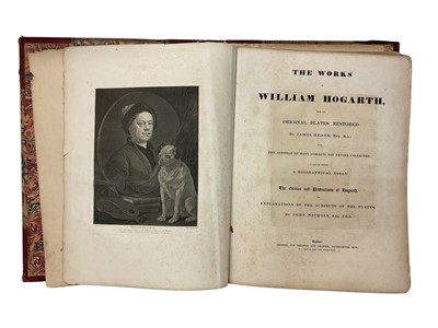 Lot 912 - John Nichols - The Works of William Hogarth. From the Original Plates Restored by James Heath, Baldwin and Craddock, large folio, 65 x 51cm, marbled boards