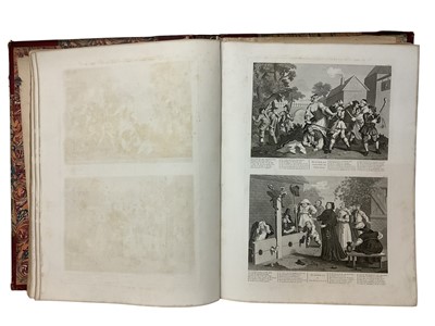 Lot 912 - John Nichols - The Works of William Hogarth. From the Original Plates Restored by James Heath, Baldwin and Craddock, large folio, 65 x 51cm, marbled boards