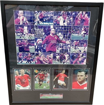 Lot 364 - Manchester United presentation poster signed by Cristiano Ronaldo, Wayne Rooney, Paul Scholes and Rio Ferdinand