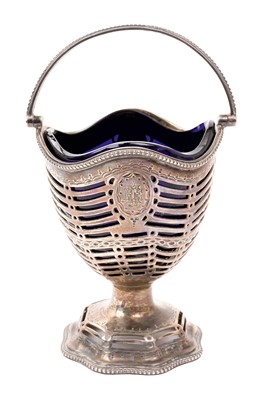 Lot 494 - Victorian silver sugar basket