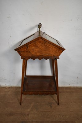 Lot 1609 - Victorian rosewood glazed needlework cabinet now housing collection...