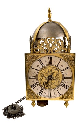 Lot 617 - 18th century style lantern clock, early elements with alterations