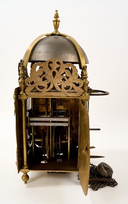 Lot 617 - 18th century style lantern clock, early elements with alterations
