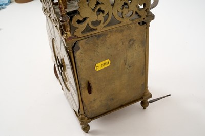 Lot 617 - 18th century style lantern clock, early elements with alterations