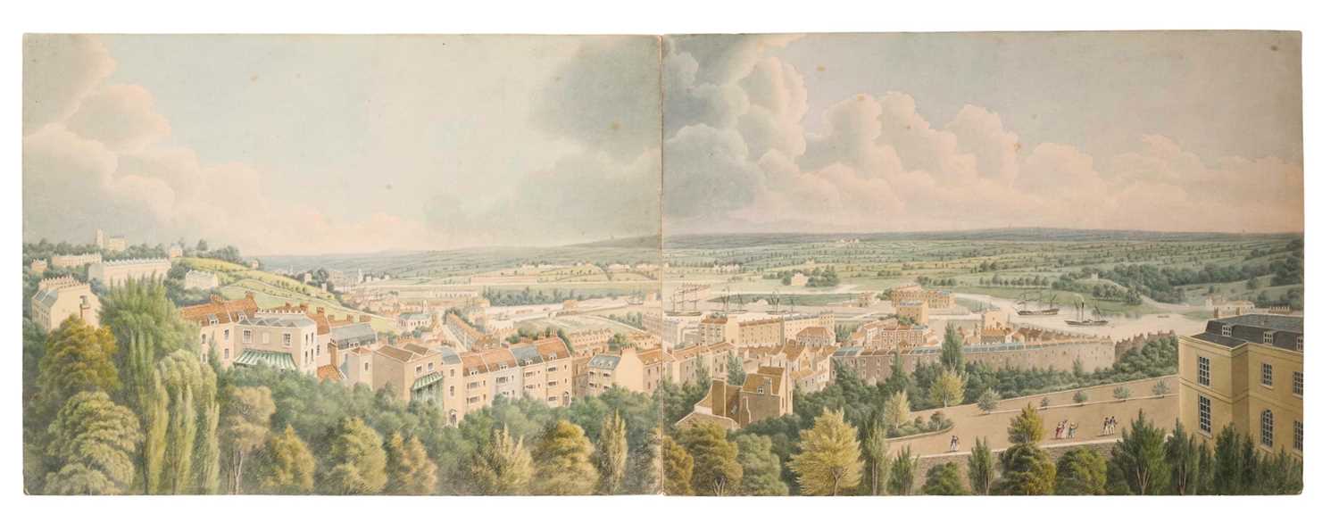 Lot Thomas Remnant Charleton (1756-1849) watercolour, Panorama of Bath