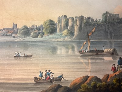 Lot Thomas Remnant Charleton (1756-1849) watercolour - Chepstow Castle, Monmouthshire, titled to mount, 27 x 37cm