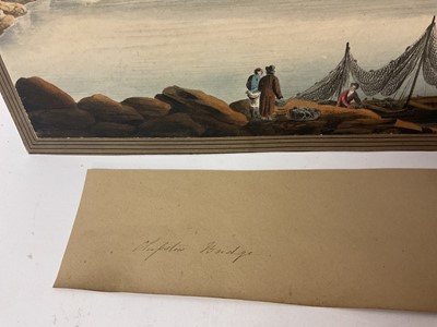 Lot Thomas Remnant Charleton (1756-1849) watercolour - 'Chepstow Bridge' titled to Mount, 27 x 37cm