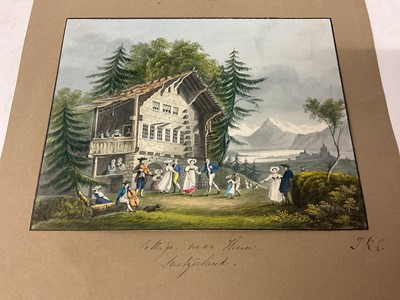 Lot Thomas Remnant Charleton (1756-1849) watercolour - three Swiss views